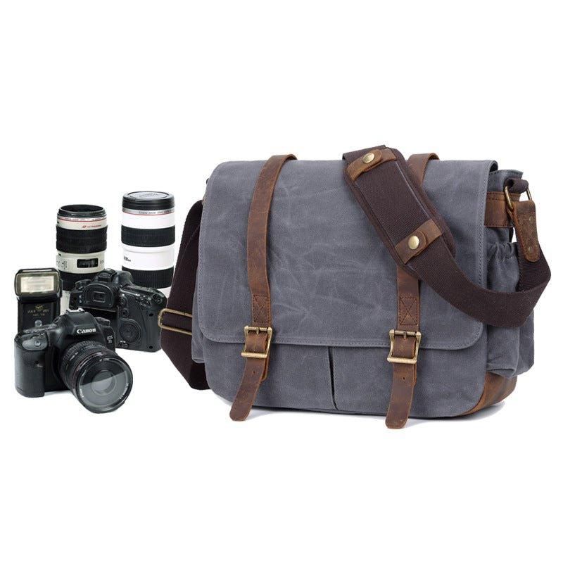 Vokset Lerret Dslr Kamera Messenger Bag