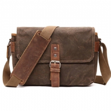 Vokset Lerret Kamera Messenger Bag Herre Dame