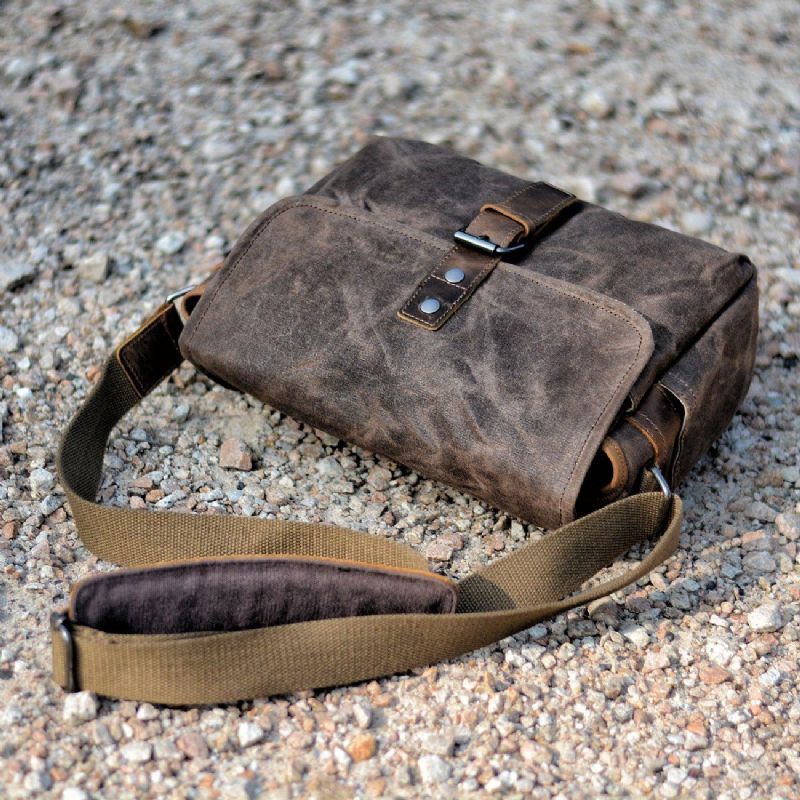 Vokset Lerret Kamera Messenger Bag Herre Dame