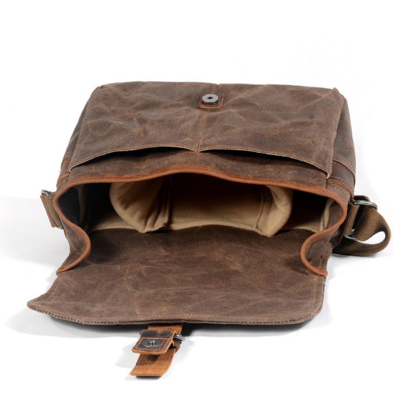 Vokset Lerret Kamera Messenger Bag Herre Dame