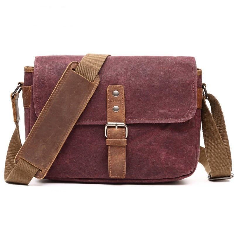 Vokset Lerret Kamera Messenger Bag Herre Dame