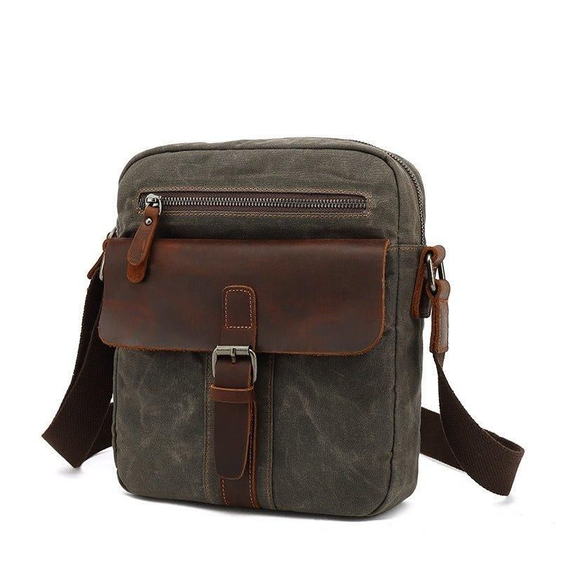 Vokset Lerret Liten Messenger Bag Vintage