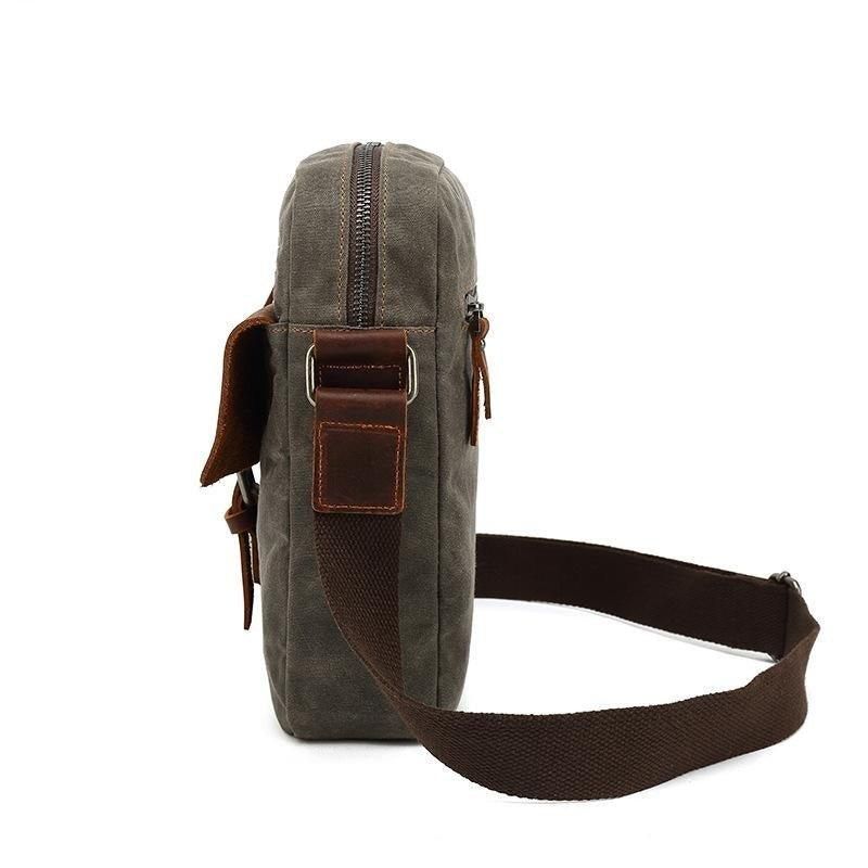 Vokset Lerret Liten Messenger Bag Vintage