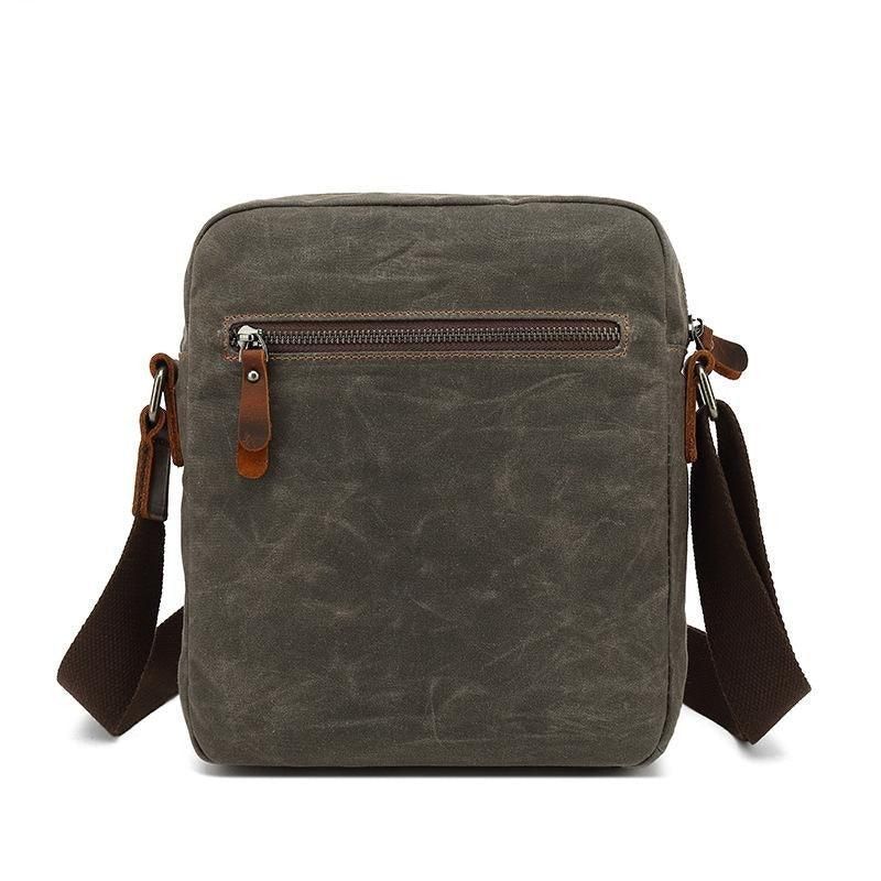 Vokset Lerret Liten Messenger Bag Vintage