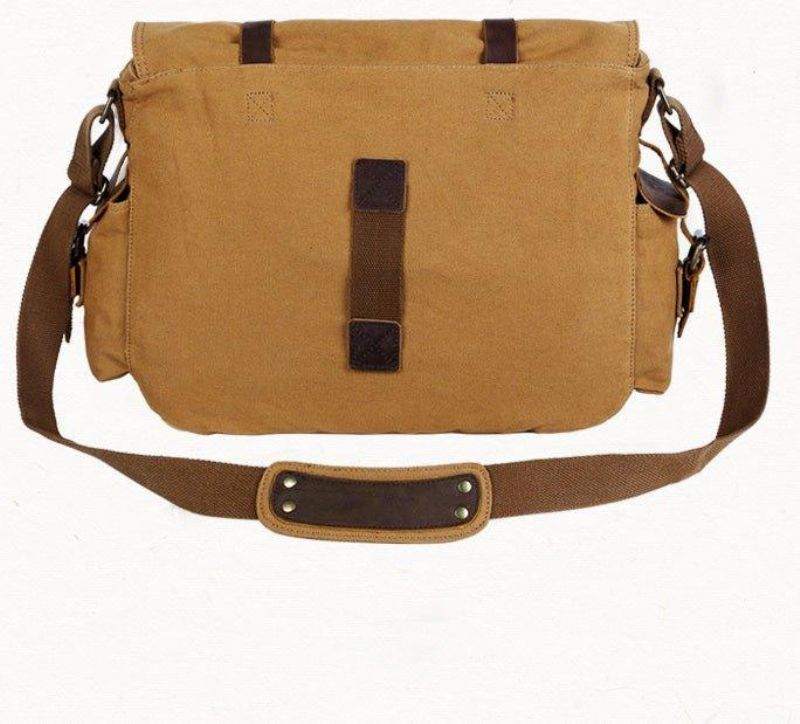 Vokset Lerret Messenger Bag Laptop Herre