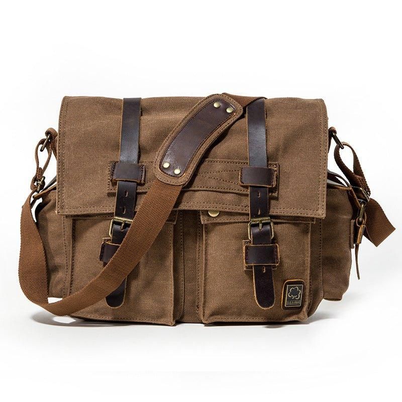 Vokset Lerret Messenger Bag Laptop Herre