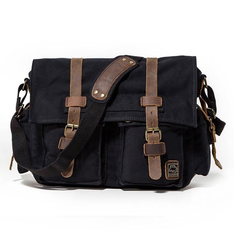 Vokset Lerret Messenger Bag Laptop Herre