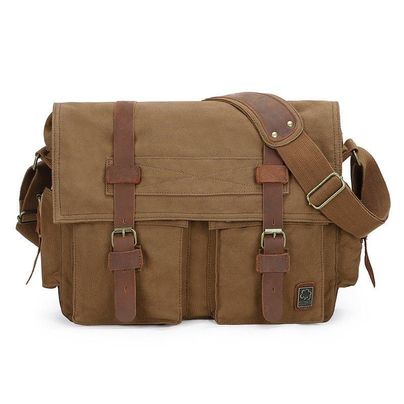 Vokset Lerret Messenger Bag Laptop Herre