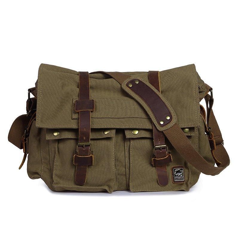 Vokset Lerret Messenger Bag Laptop Herre