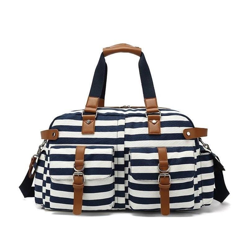 Weekend Bag Canvas Travel Tote For Kvinner