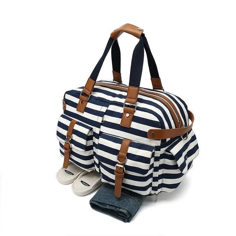 Weekend Bag Canvas Travel Tote For Kvinner