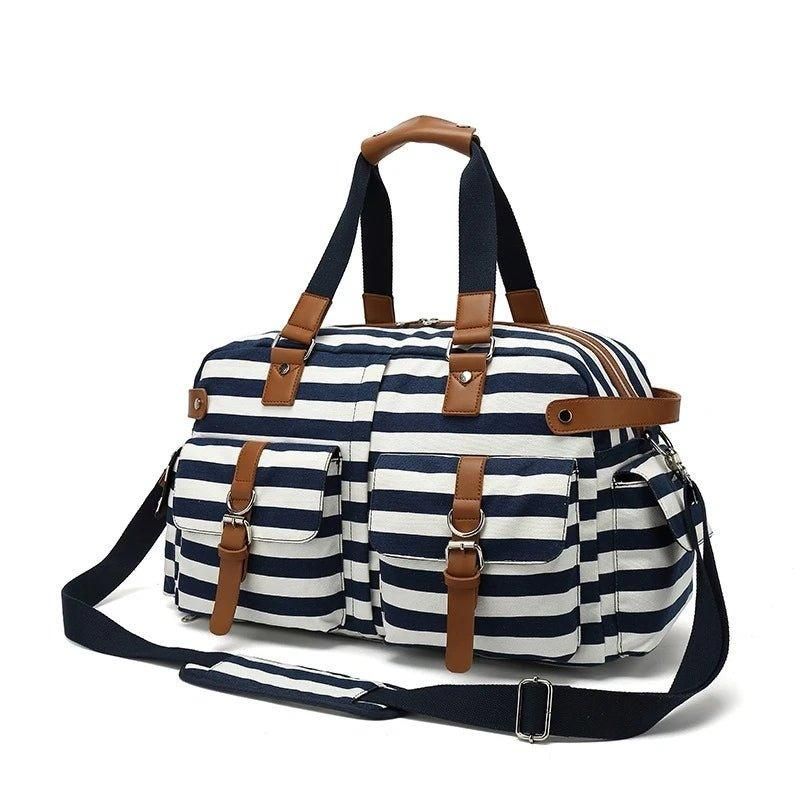 Weekend Bag Canvas Travel Tote For Kvinner